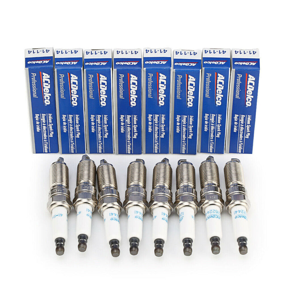 8pc iridium spark plugs for Chevrolet Silverado and GMC Sierra 5.3L V8 (2016-2017 models)