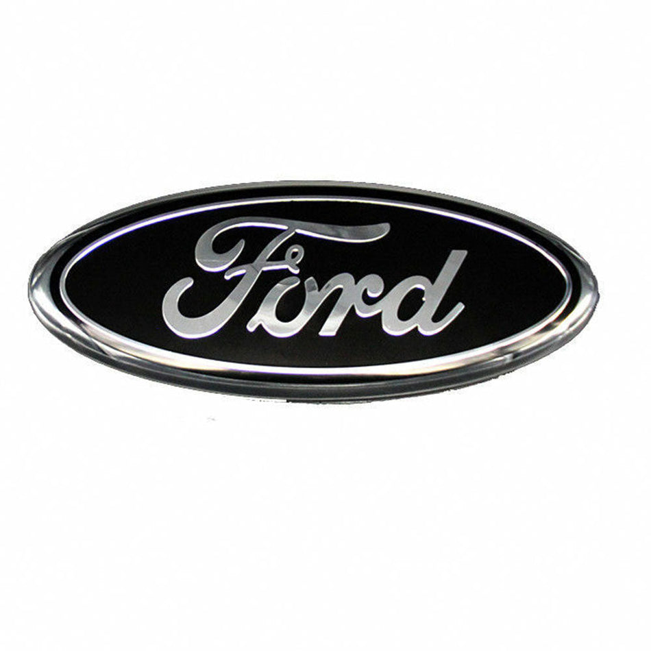 7-inch black oval tailgate emblem for Ford F150 trucks (2004-2014)