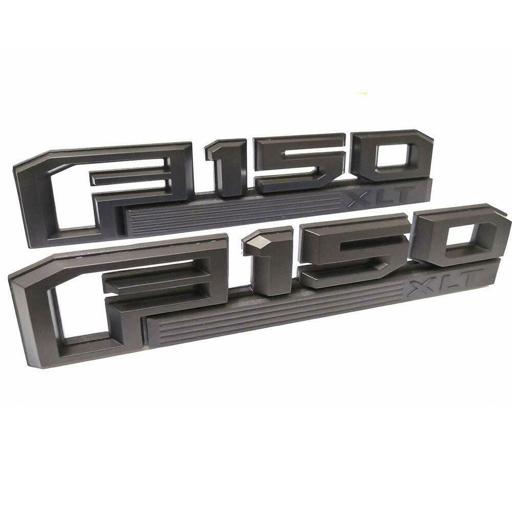 Matte black fender emblems for Ford F-150 XLT 2015-2020