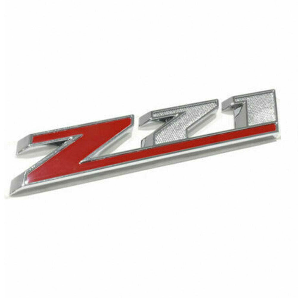 Z71 Chrome Red Emblem Badge Set for Sierra and Silverado Trucks