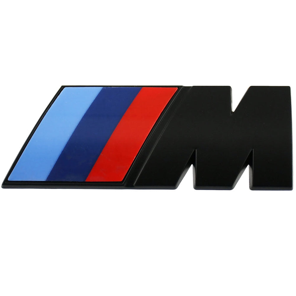 BMW M Sport Emblem 51147898226 - Genuine OEM Matte Black Tri-Color Badge