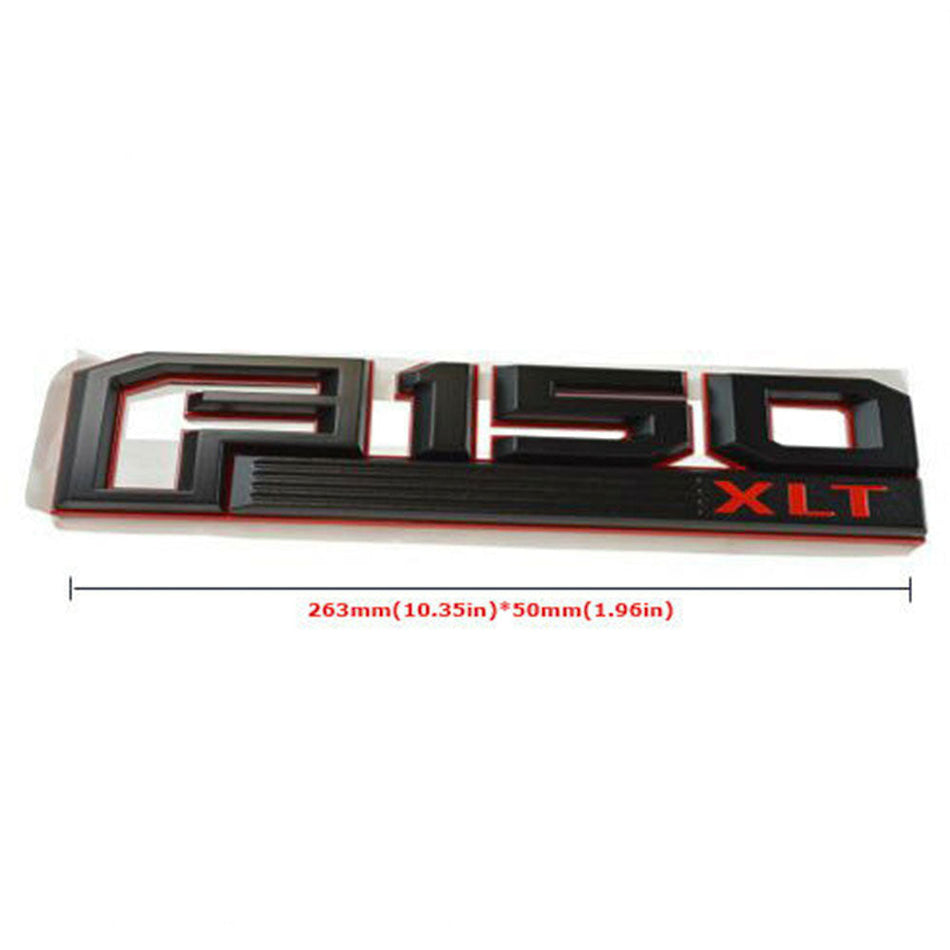 Ford F150 XLT Fender Emblem GL3Z-16720-C/D - Red & Black Side Badge Decal