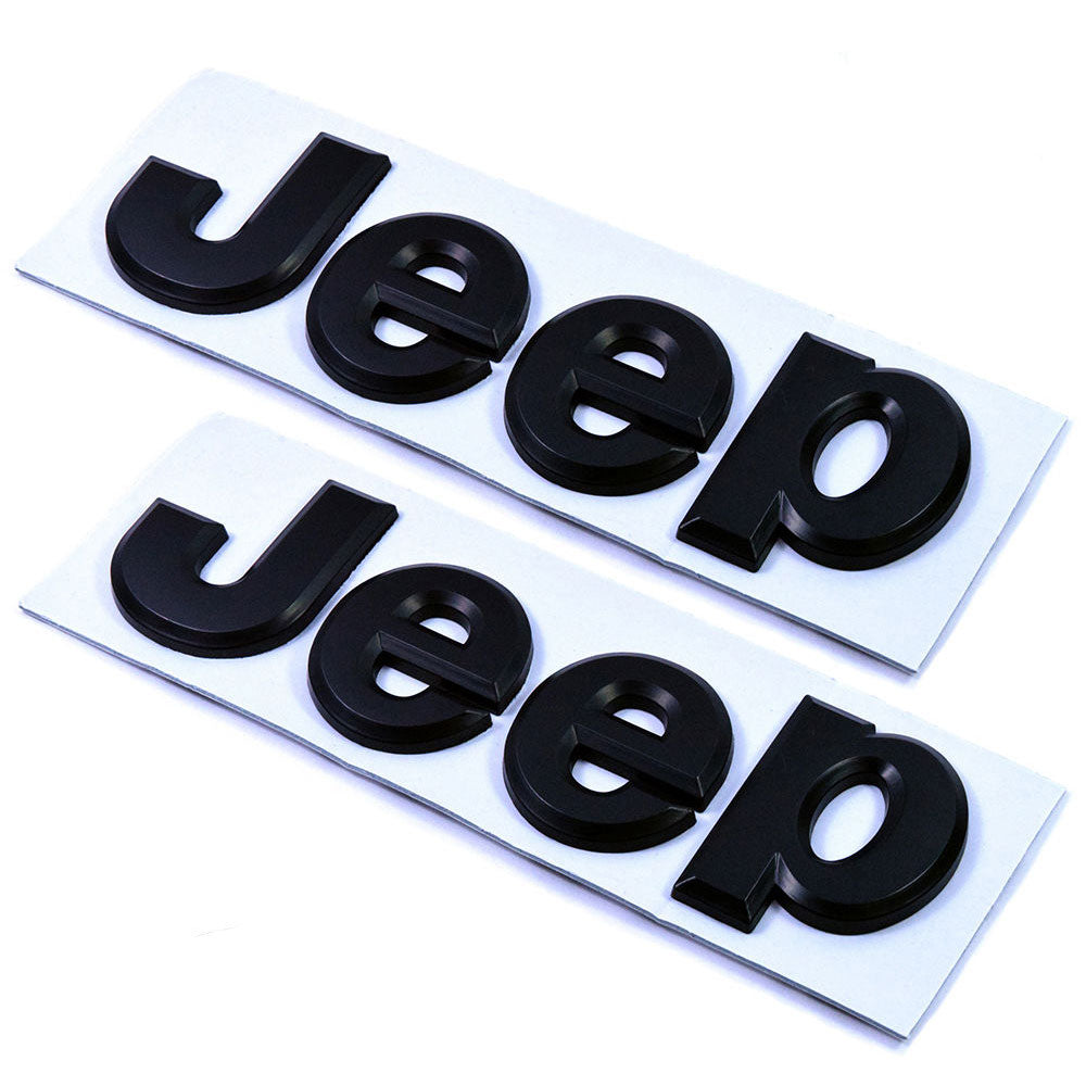 2014-2017 Jeep Wrangler Black Emblem Set - 5.2 Inch OEM #68228508AA