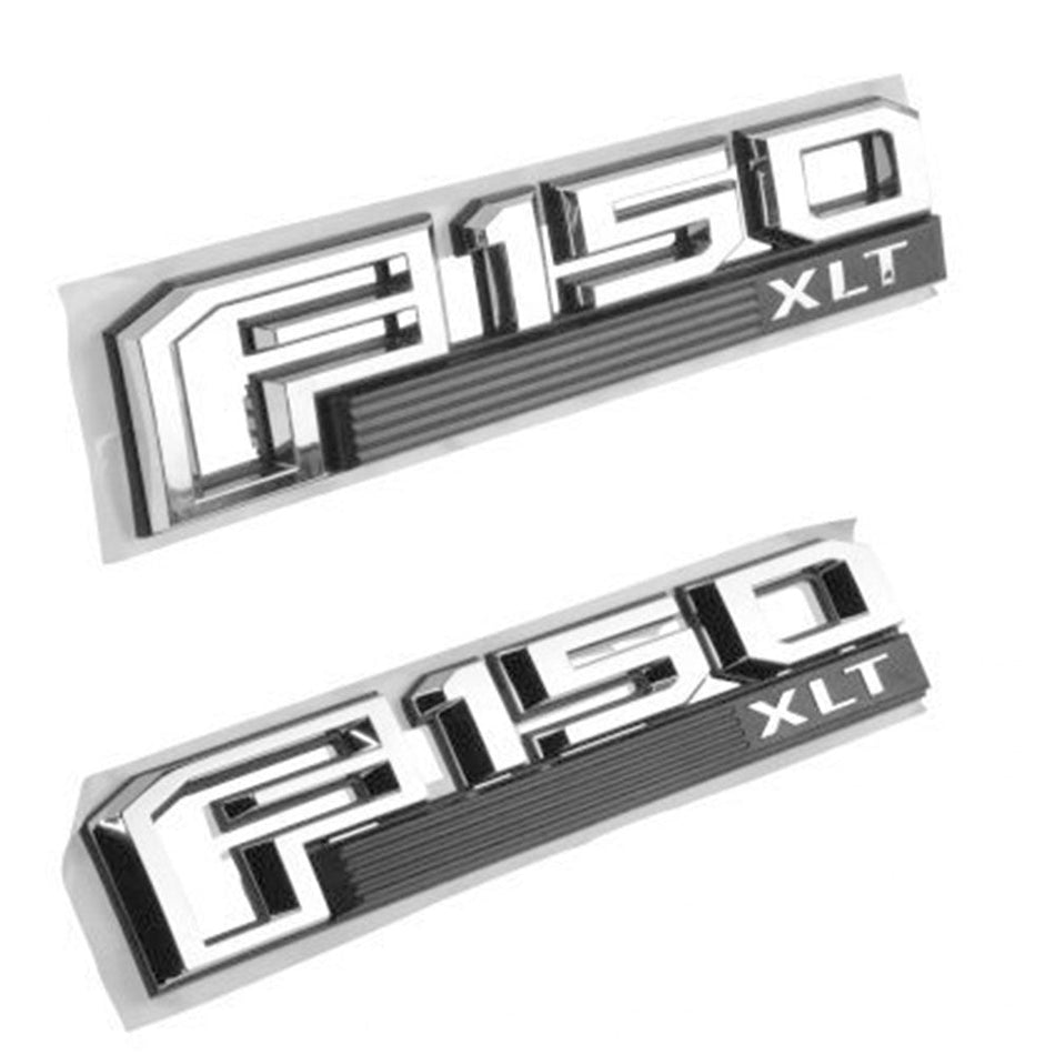 Ford F-150 XLT Fender Emblem Chrome& Black FL3Z-16720-D