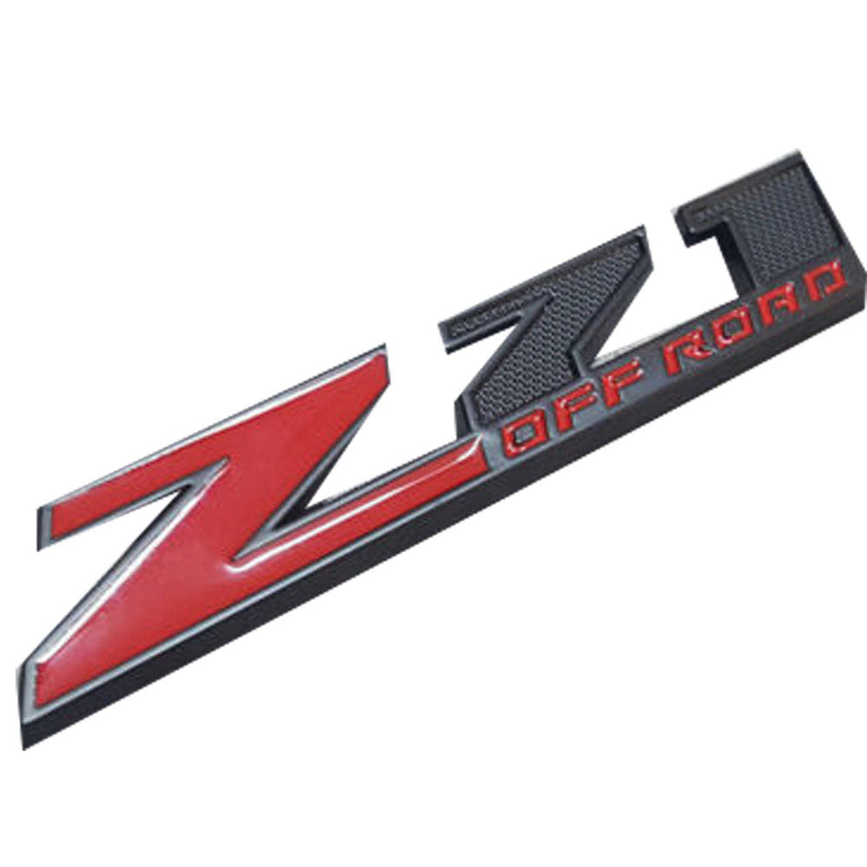 Z71 Off-Road emblem for 2014-2018 Silverado and Sierra trucks - black and red