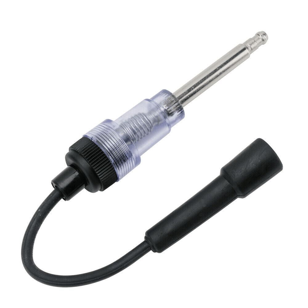 Universal in-line spark plug tester for ignition system diagnostics on gasoline engines
