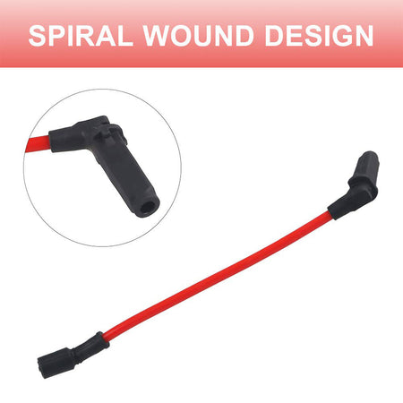 High-Temperature Spark Plug Wires with Heat Shields for V8 LS Engines 8PCS