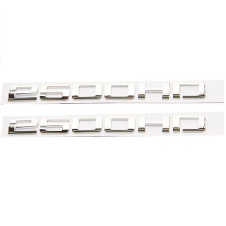 Chrome 2500HD Emblem Badge Set for Silverado and Sierra Trucks