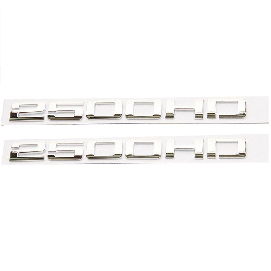 Chrome 2500HD Emblem Badge Set for Silverado and Sierra Trucks