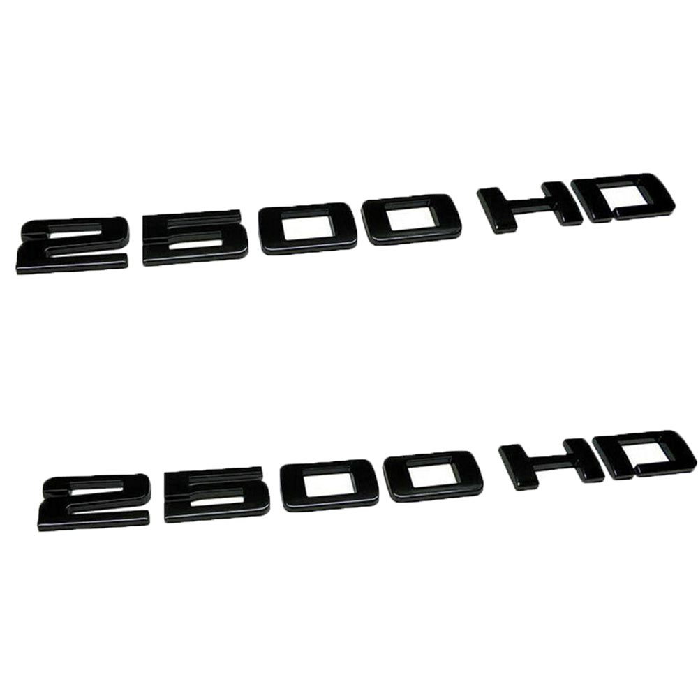 2500HD Glossy Black Emblem for 2007-2015 Sierra Silverado Trucks