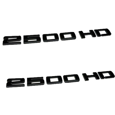 2500HD Glossy Black Emblem for 2007-2015 Sierra Silverado Trucks