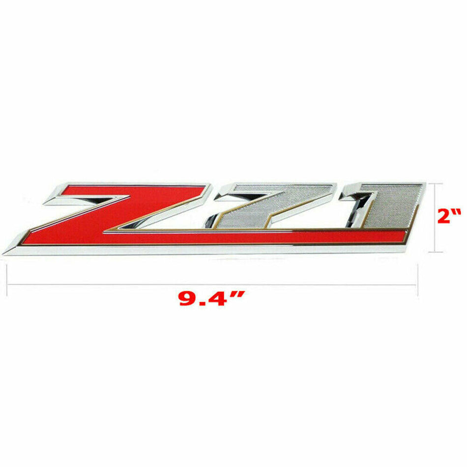 Z71 Chrome Red Emblem Badge Set for Sierra and Silverado Trucks