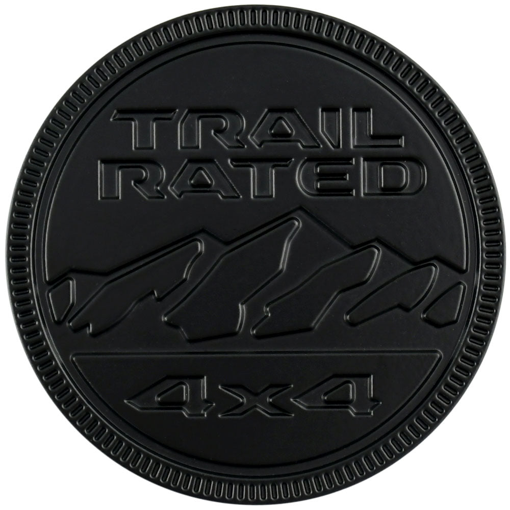 Matte Black Trail Rated 4X4 Emblem forJeepWrangler JL and Gladiator