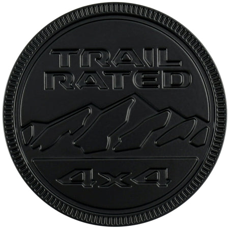 Matte Black Trail Rated 4X4 Emblem forJeepWrangler JL and Gladiator