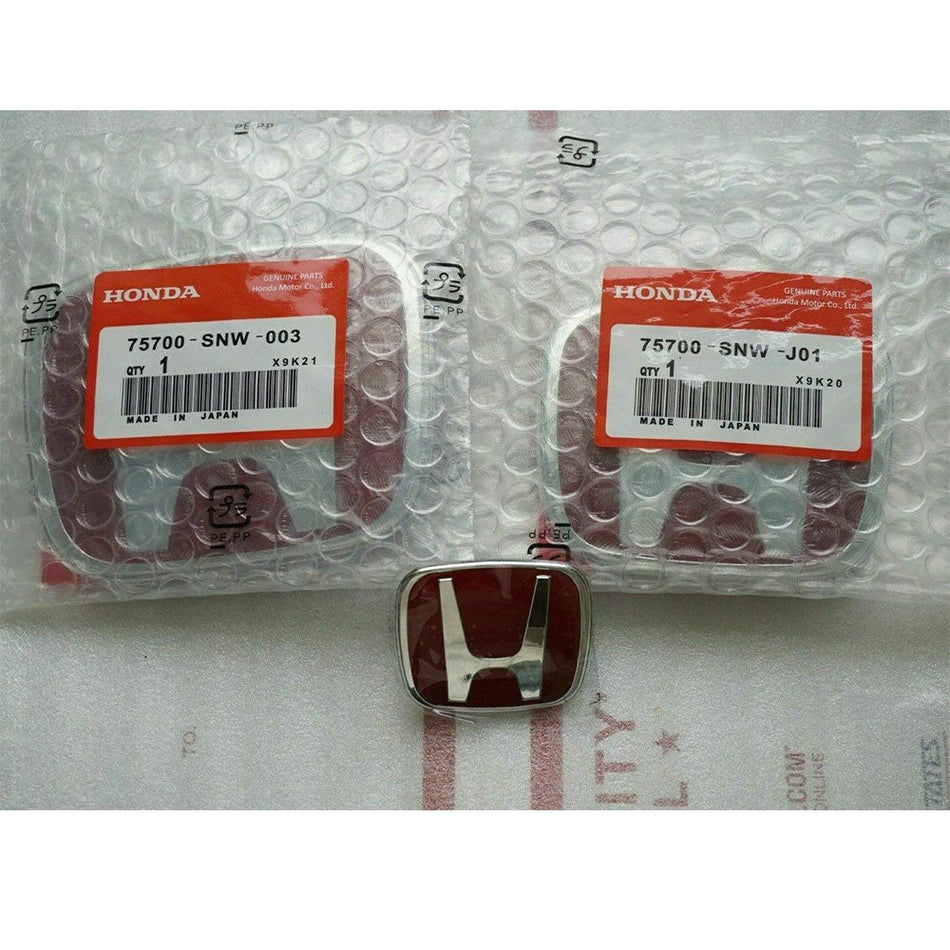 Honda Emblem kit - Honda Civic Sedan 75700-SNW-003, 75700-SNW-J01