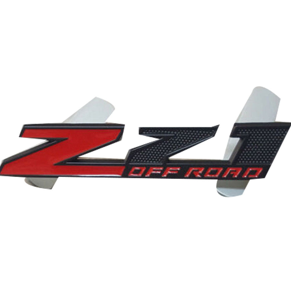 Z71 Off-Road emblem for 2014-2018 Silverado and Sierra trucks - black and red