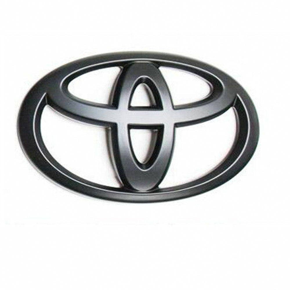 Matte black front grille emblem 75311-0C030 made of ABS, fits Toyota Sequoia, Tacoma, Tundra models
