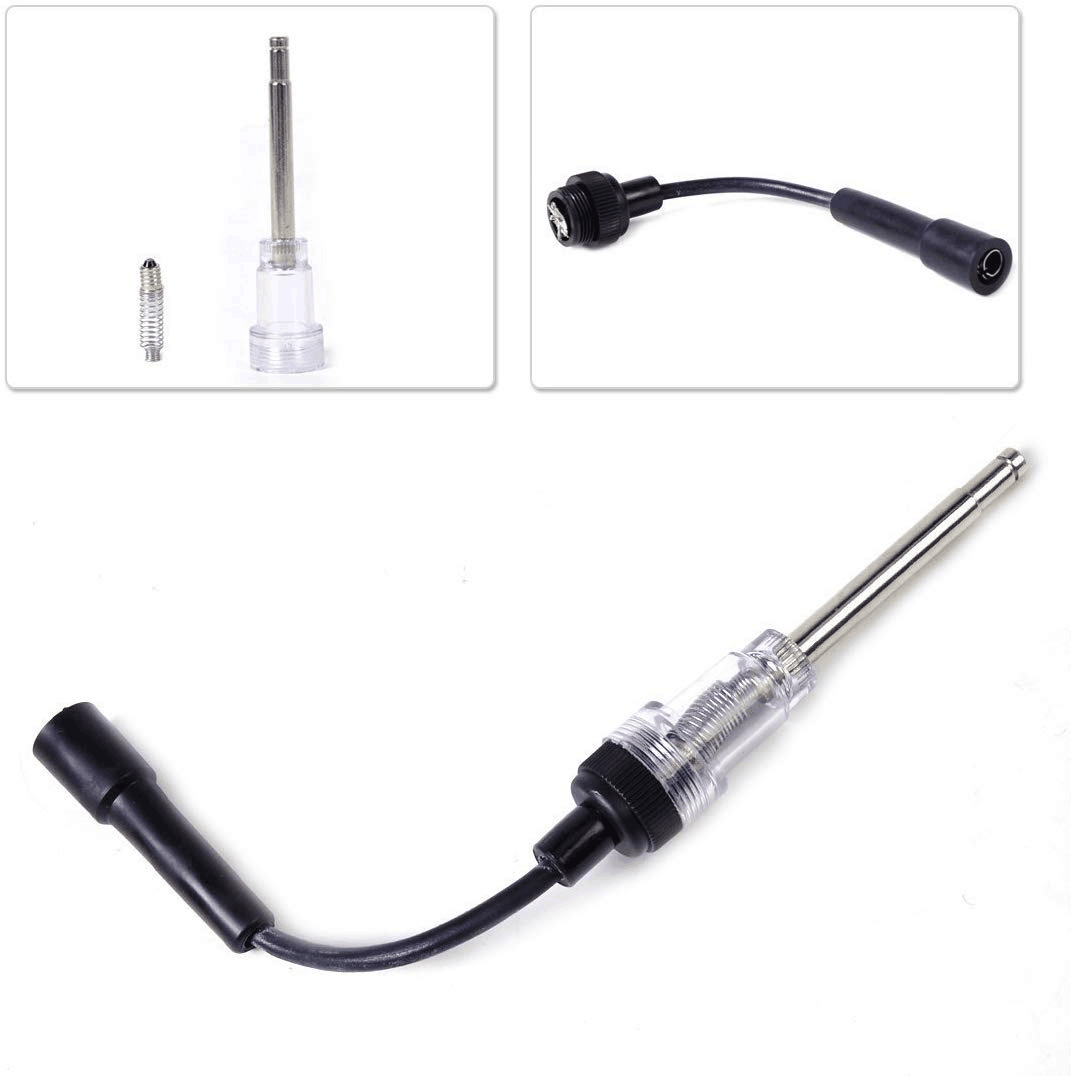 Universal in-line spark plug tester for ignition system diagnostics on gasoline engines