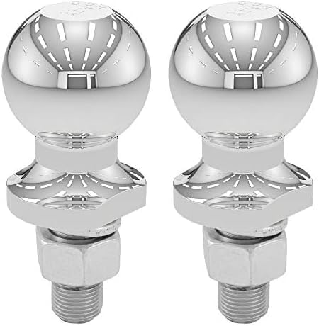 Chrome Trailer Hitch Ball with 2-Inch Diameter and 3500lbs Rating