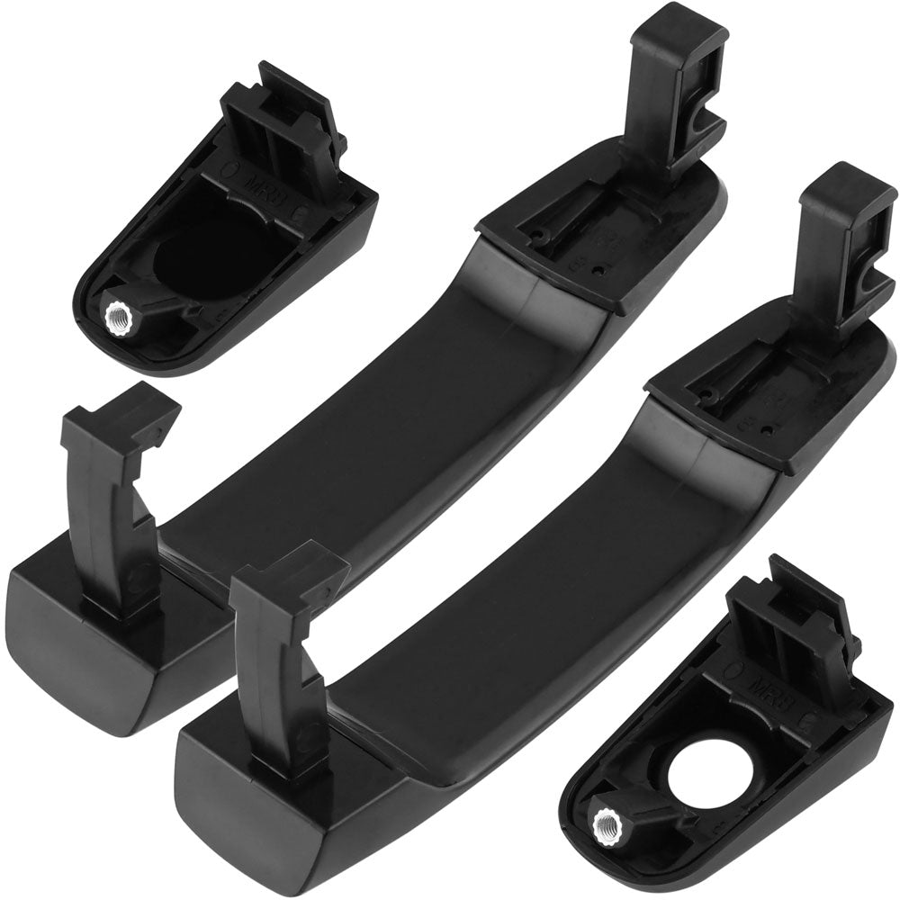 Black front exterior door handle set for Chevy Malibu G6 Equinox Torrent XL-7