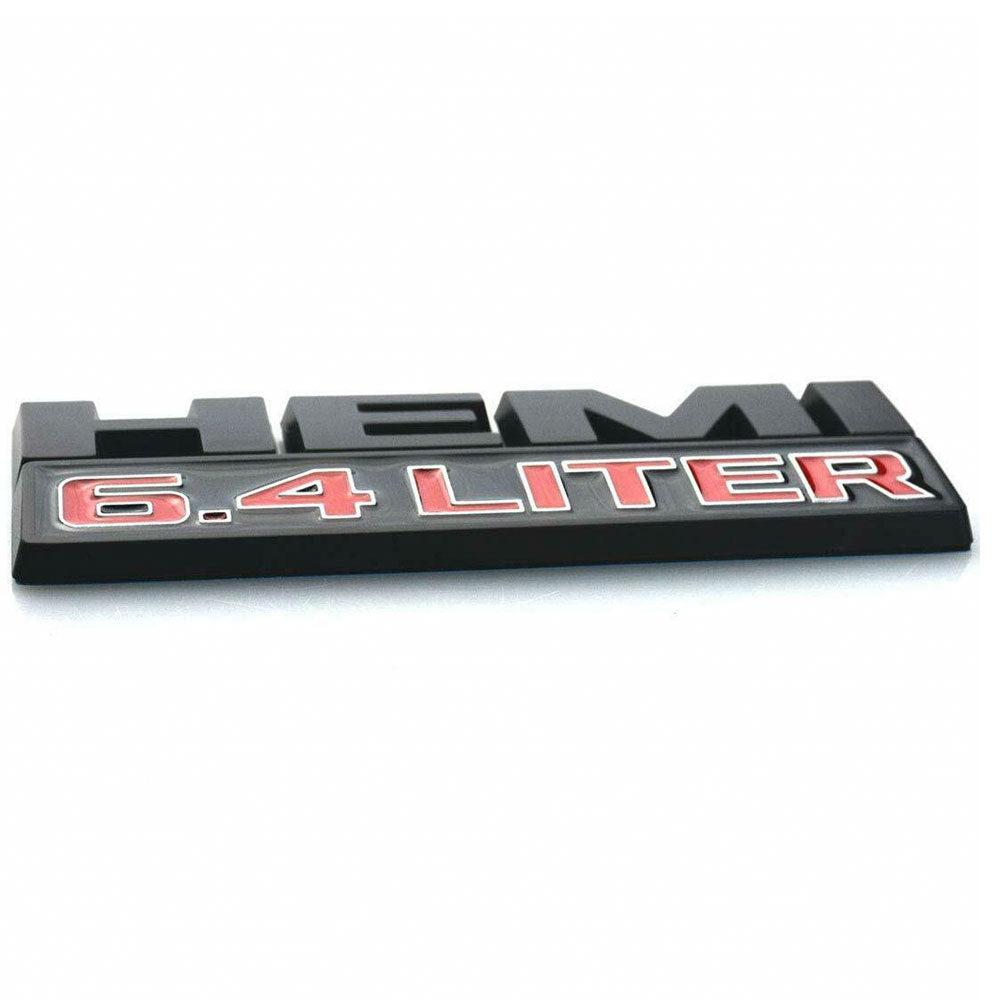 6.4L HEMI black and silver emblem badge for Dodge Ram 2500 3500