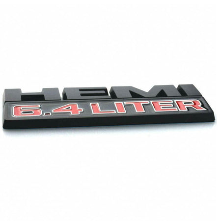 6.4L HEMI black and silver emblem badge for Dodge Ram 2500 3500