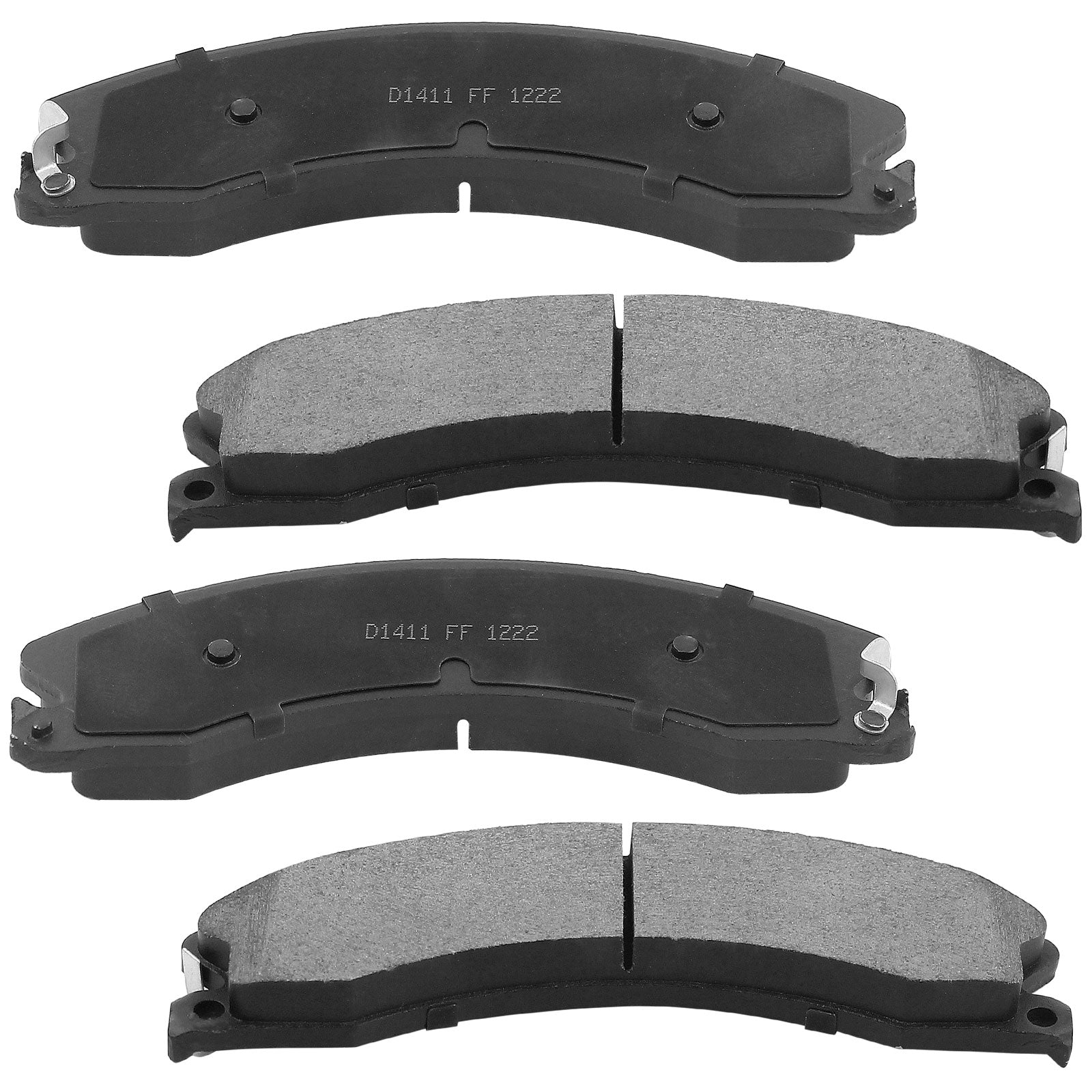 Ceramic brake pads with hardware for Chevrolet GMC Nissan front and rear