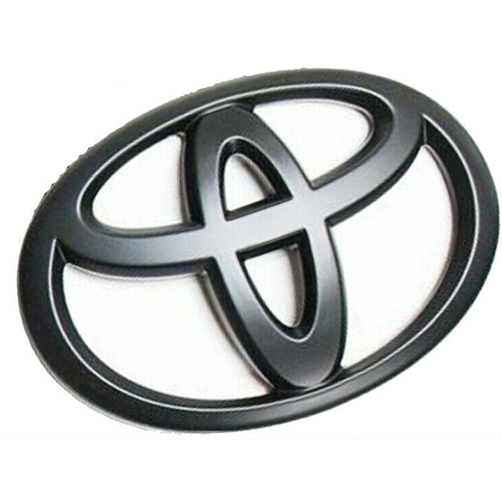 Matte black front grille emblem 75311-0C030 made of ABS, fits Toyota Sequoia, Tacoma, Tundra models