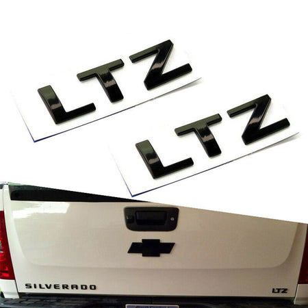 2007-2018 Silverado Tahoe Gloss Black LTZ Emblem Set - OEM#15925503