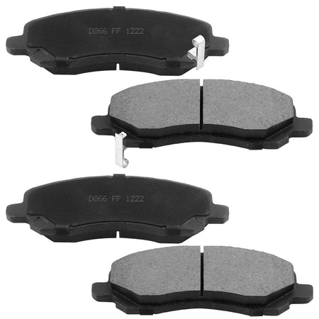 Drilled & slotted front brake rotors with ceramic pads for Chrysler, Dodge, Jeep, Mitsubishi vehicles