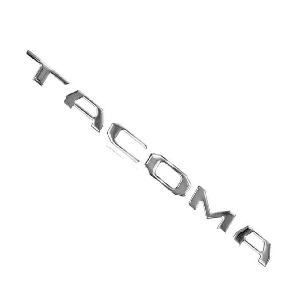 Chrome Tacoma tailgate letter inserts for 2016-2023 models - 3D ABS OEM-fit emblem