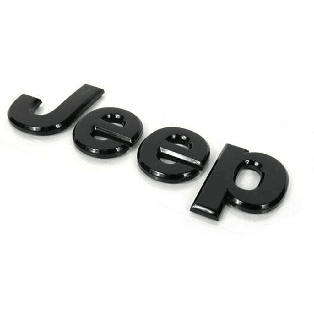 2014-2017 Jeep Wrangler Black Emblem Set - 5.2 Inch OEM #68228508AA