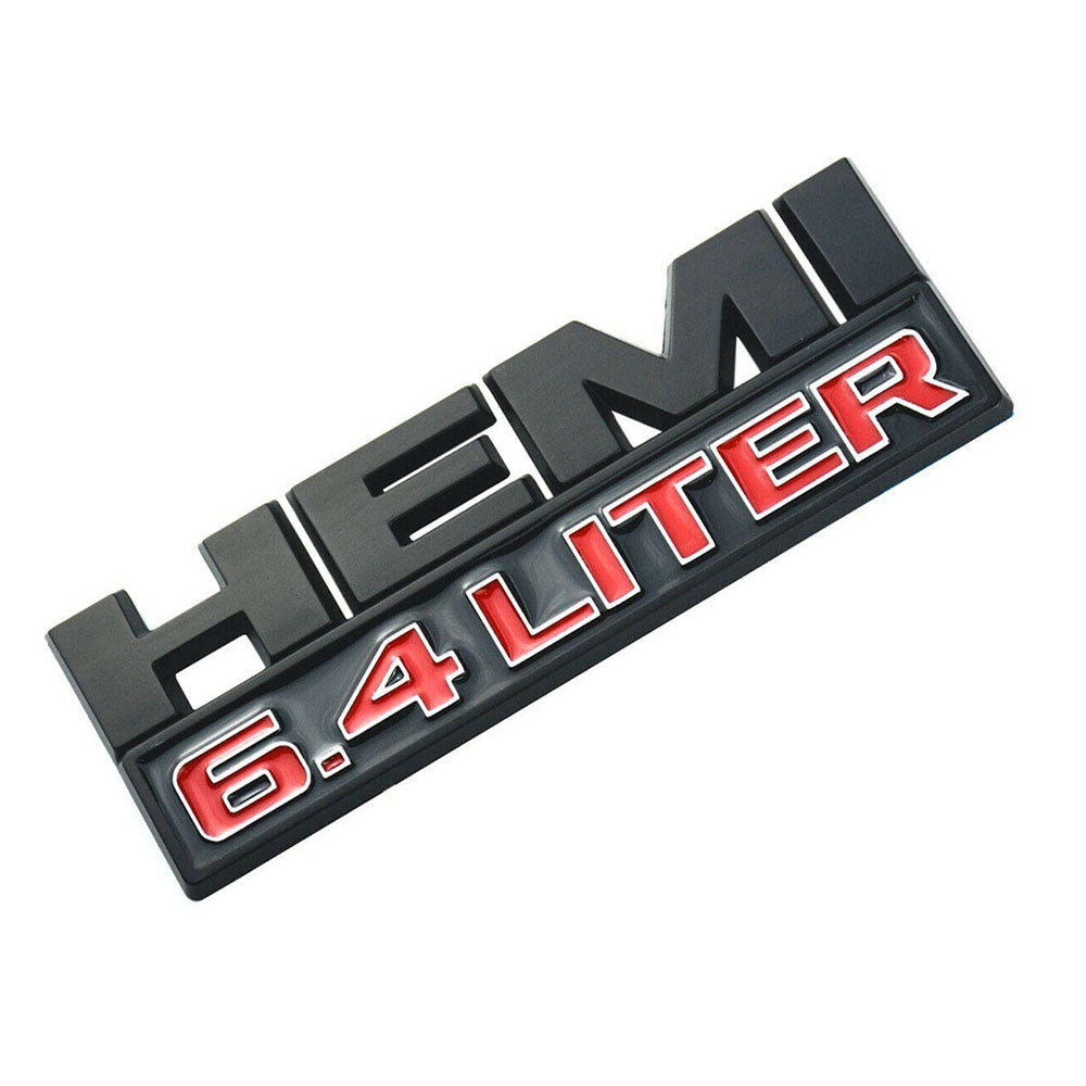 6.4L HEMI black and silver emblem badge for Dodge Ram 2500 3500