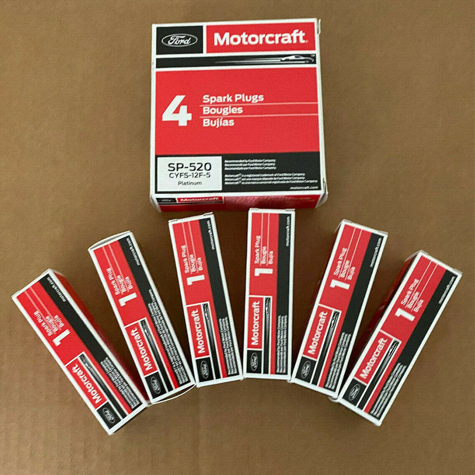 6pcs Platinum Spark Plugs SP-520 CYFS-12F-5 for Ford Lincoln V6 Engines