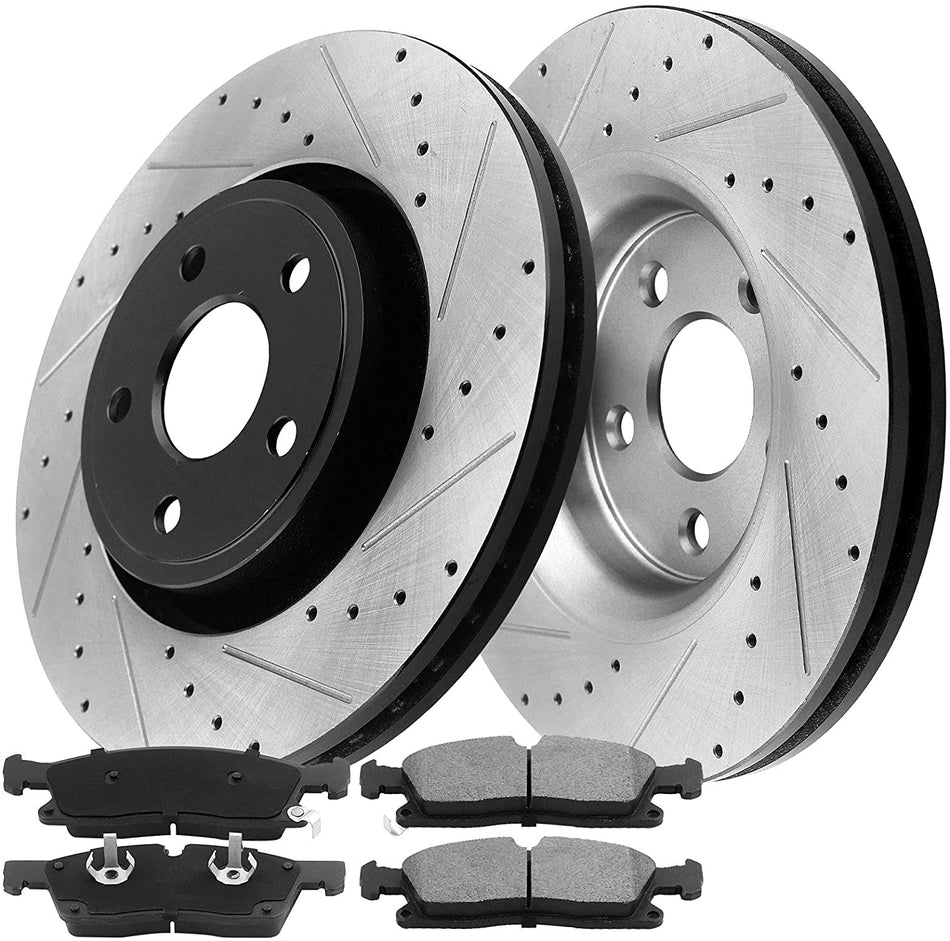 Rear brake rotors and pads kit for Honda Accord 2003-2007