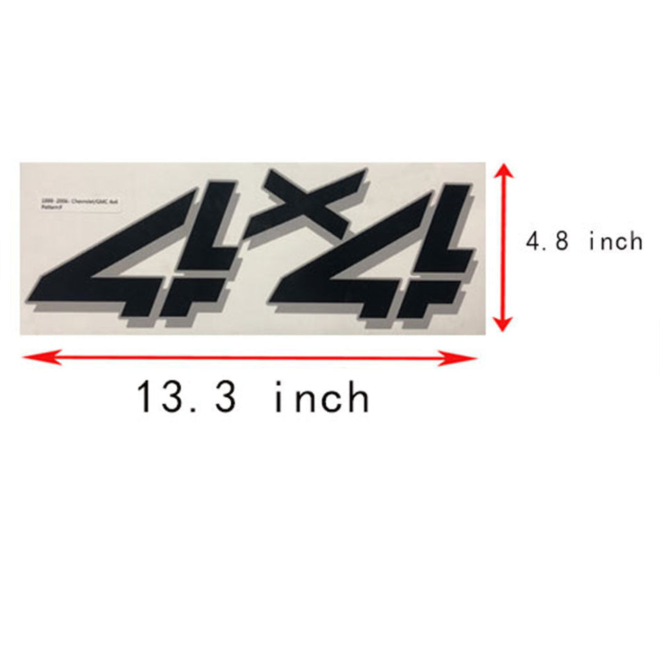 4x4 Decals for Chevrolet Silverado 1999–2006 - Set of 2