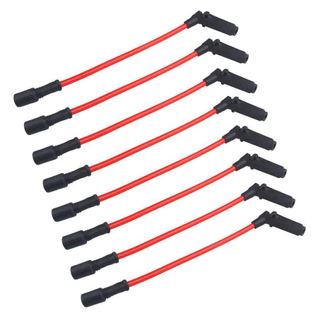 High-Temperature Spark Plug Wires with Heat Shields for V8 LS Engines 8PCS