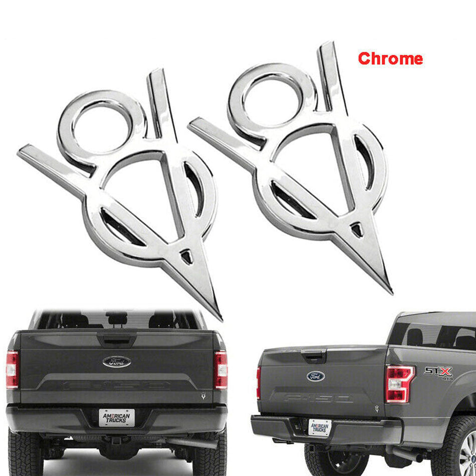 Ford V8 Racing Emblem Chrome M-7843-V8