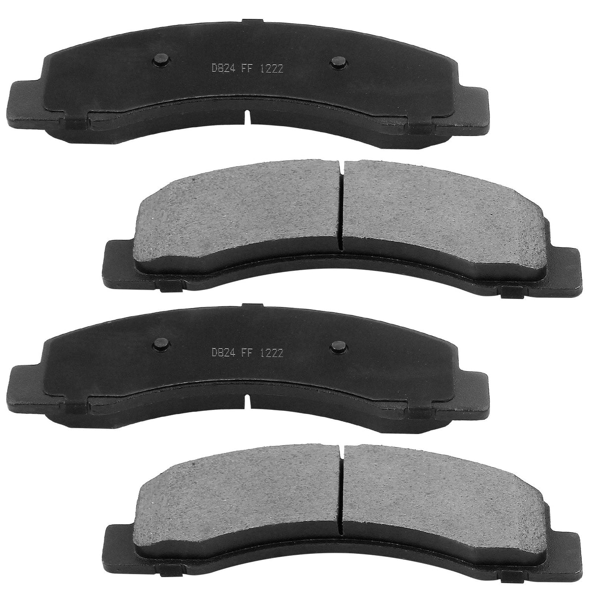 Front drilled & slotted brake rotors with ceramic pads for Ford F-250, F-350 and Excursion