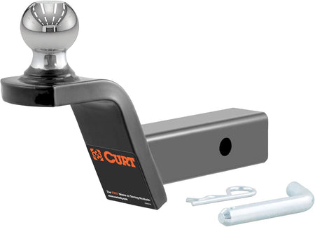 Heavy-duty trailer hitch ball mount with 2-inch ball and pin