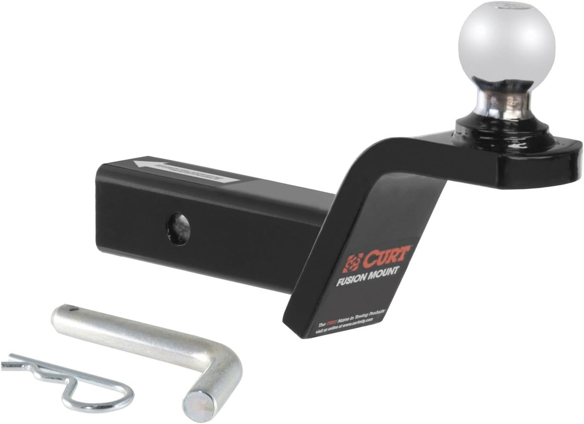 Heavy-duty trailer hitch ball mount with 2-inch ball and pin
