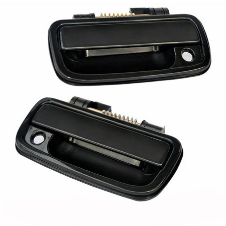 Black front left and right exterior door handles for 1995-2004 Toyota Tacoma