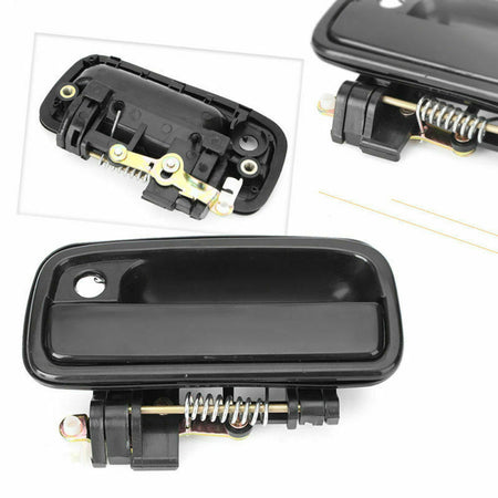 Black front left and right exterior door handles for 1995-2004 Toyota Tacoma