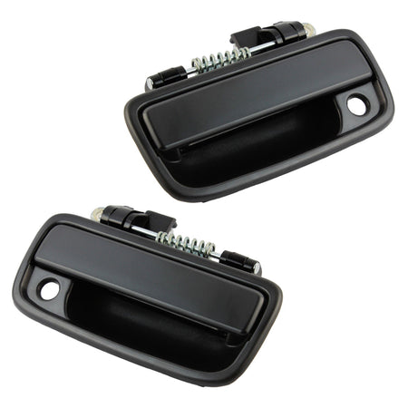 Black front left and right exterior door handles for 1995-2004 Toyota Tacoma