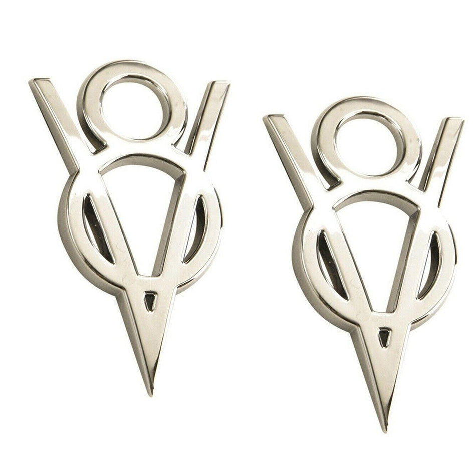 Ford V8 Racing Emblem Chrome M-7843-V8