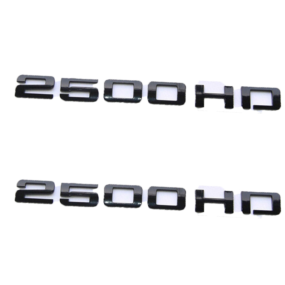 2500HD Glossy Black Emblem for 2007-2015 Sierra Silverado Trucks