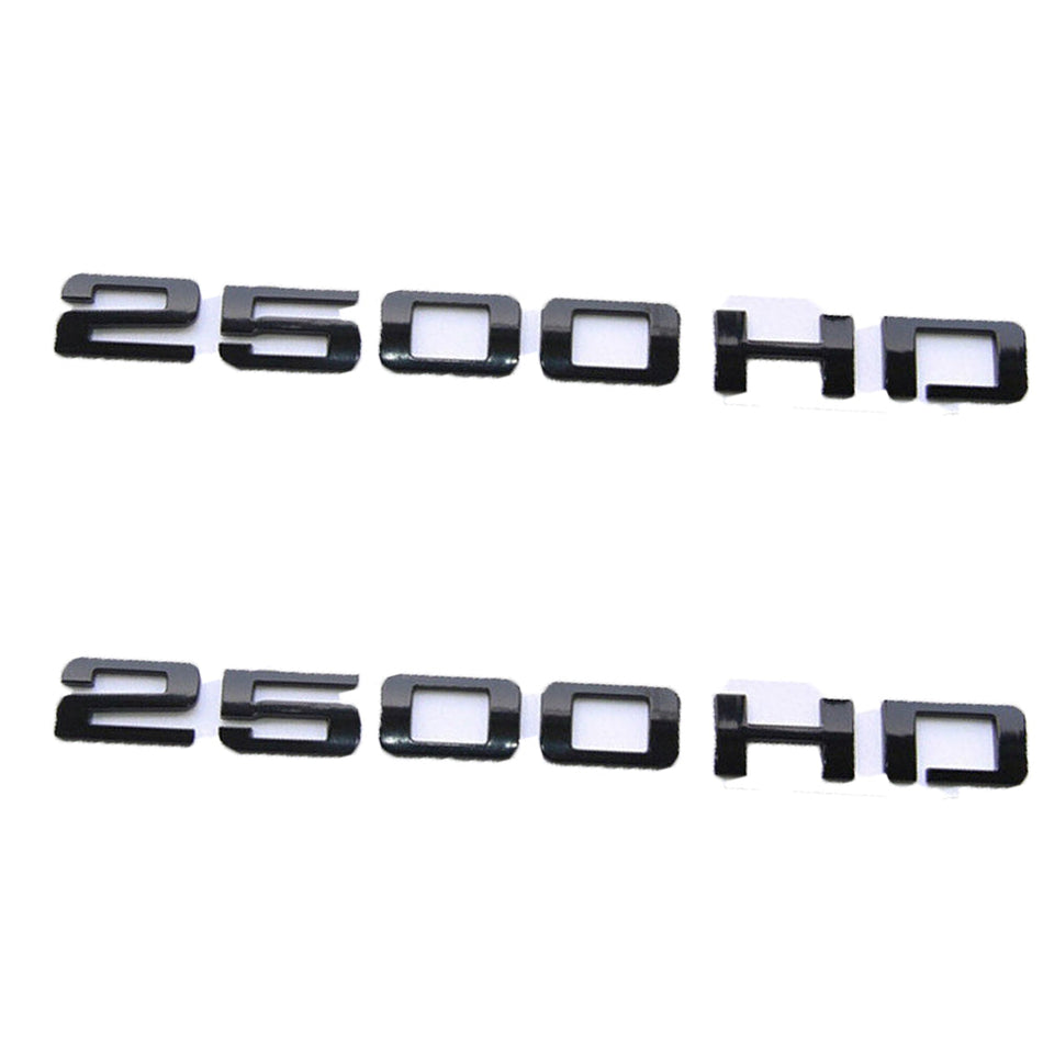 2500HD Glossy Black Emblem for 2007-2015 Sierra Silverado Trucks