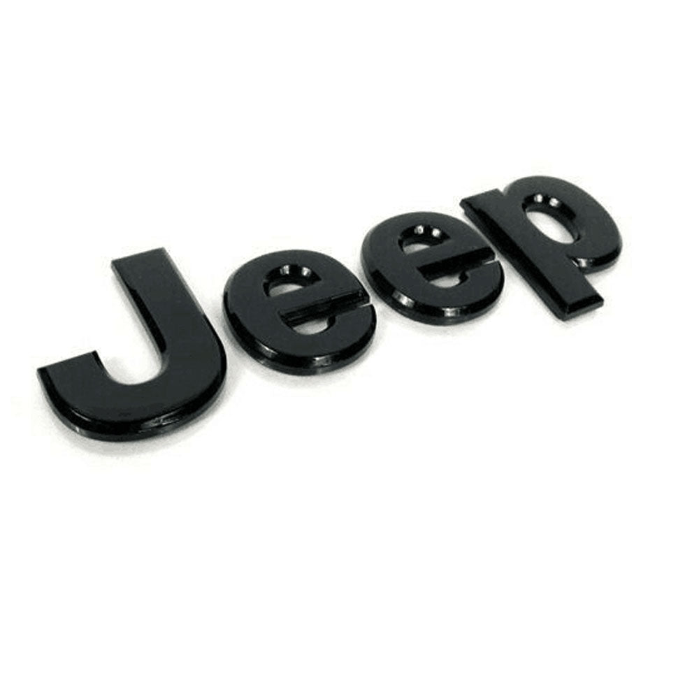 2014-2017 Jeep Wrangler Black Emblem Set - 5.2 Inch OEM #68228508AA