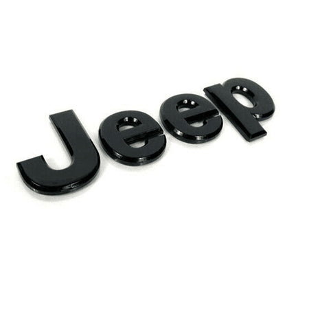 2014-2017 Jeep Wrangler Black Emblem Set - 5.2 Inch OEM #68228508AA