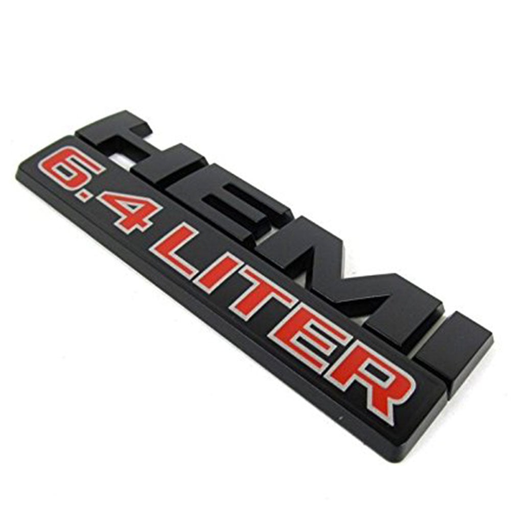 6.4L HEMI black and silver emblem badge for Dodge Ram 2500 3500